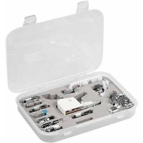 Accessoires couture　15pcs Pieds Presseurs pour Machine à Coudre Ensemble Marche Pied kit pour Machine À Coudre Domestique Brother Singer