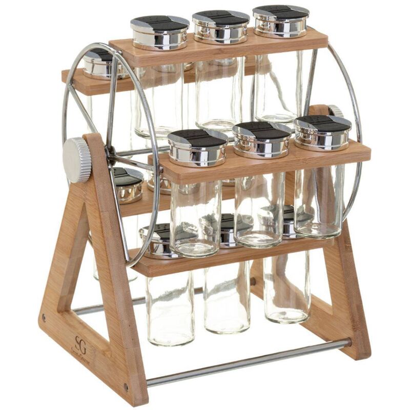 5five Simply Smart - Support roue 15 pots à épices bambou - 5five
