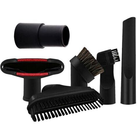 Accessoires d’aspirateur bouche d’aspiration tête d’aspiration brosse ronde tête de brosse brosse à poils diamètre intérieur 32mm/35mm set de six pièces