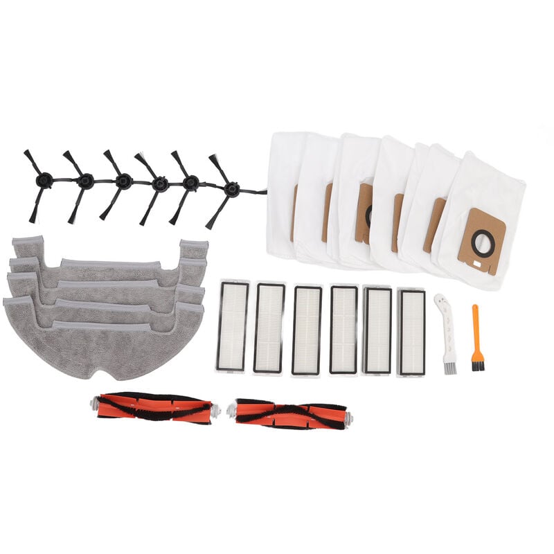 Jeffergarden - Accessoires de balayeuse brosse principale sac à poussière filtre chiffon brosse latérale balayeuse pièces de rechange pour Dreame Z10