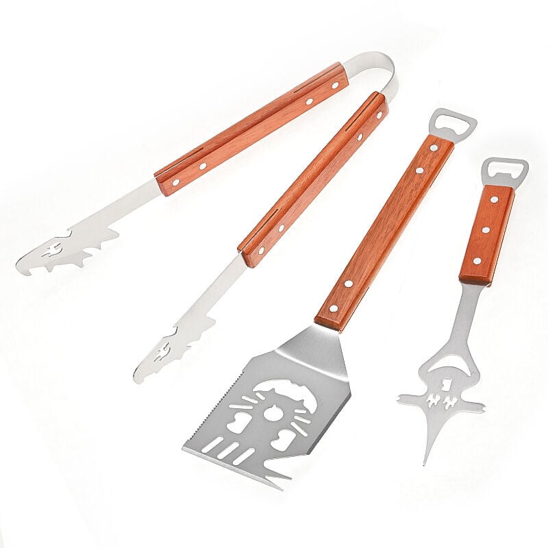 Coocheer - Accessoires de barbecue, accessoires de barbecue extra longs, accessoires de barbecue d'extérieur, meilleurs cadeaux de barbecue uniques