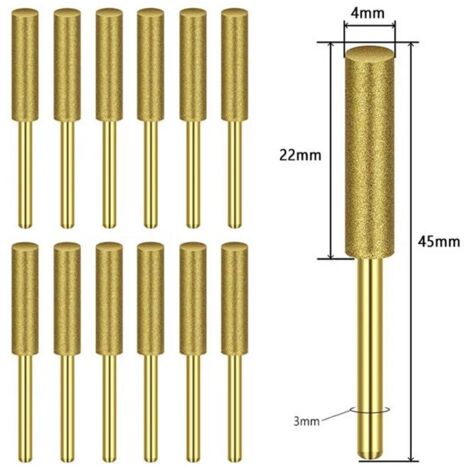 Accessoires de chaîne, chaîne diamantée avec revêtement en titane, meules à bords diamantés tranchants, 12 pièces 4,8 mm