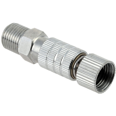 Accessoires de connecteur rapide pour aérographe, connecteur autobloquant pour compresseur d'air, nervures internes et externes de 1/8 "T-117, argent, 1