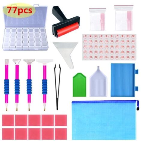Accessoires de Diamond Painting - Aimer Belle - 77 Pcs - Outils avancés - Couleur variée - Kit complet