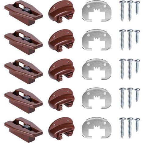 Accessoires de diapositives pour les tiroirs Kenlin Rite-Trak II, pièces de rechange de diapositives pour la commode et les tiroirs de table de chevet (5 ensembles)