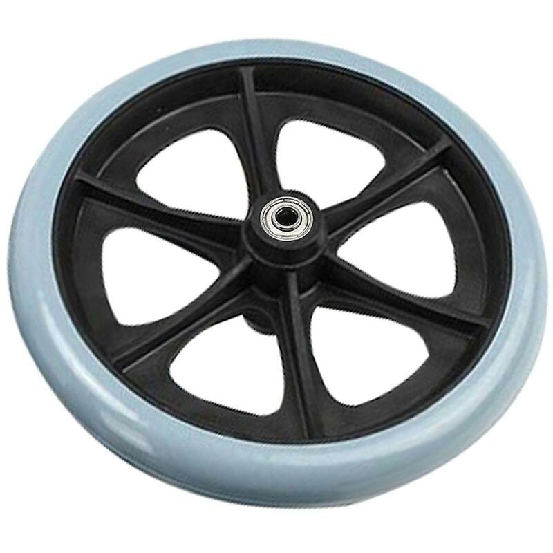 Accessoires de fauteuils roulants de roue solide de pneu de roue avant de roulette universelle de 6/8 pouces(8 pouces noir)