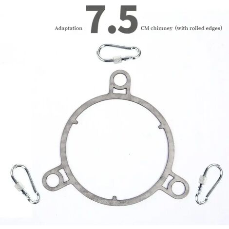 Accessoires de fixation pour pare-vent de conduit de cheminée pour poêles à bois de camping, anneaux de fixation pour pare-vent, accessoires de cheminée, réchauds de cuisine portables