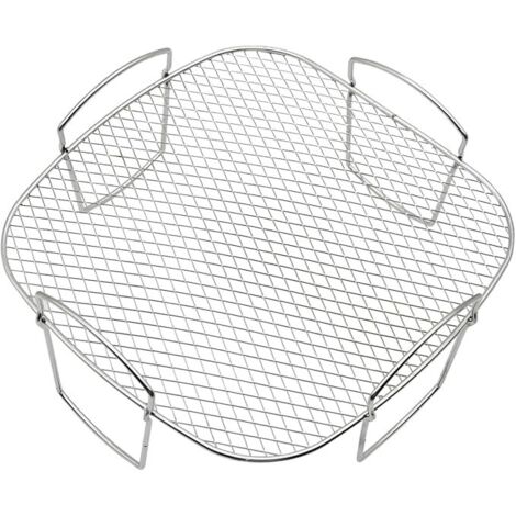 Accessoires de grille pour friteuse à air, grille de gril et de cuisson à la vapeur en acier inoxydable pour 3,5 à 5,8 QT, grille de déshydratation pour friteuse à air (20,5x20,5x9 cm)