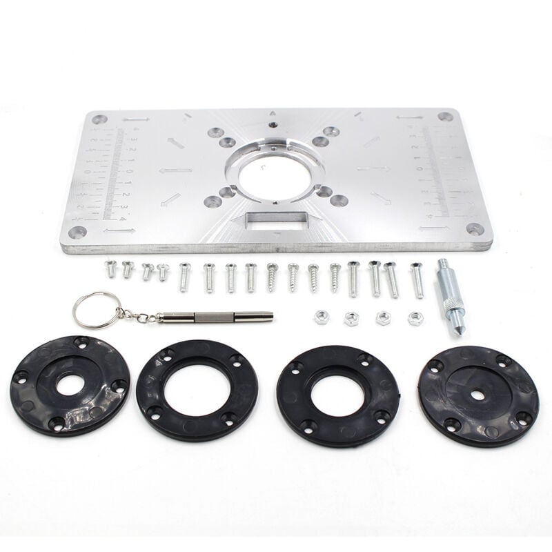 Tonchean - Accessoires de machine de gravure sur bois, plaque rabattable pour machine de découpage, 1 plaque d'insertion de raboteuse d'établi, 4