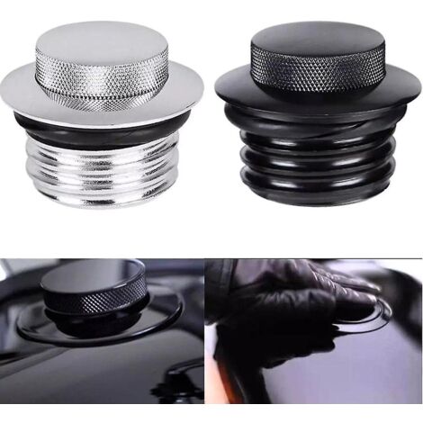 Accessoires de moto modifiés Harley : couvercle de réservoir d'essence à pression modifié, bouchon de réservoir d'essence CNC à ouverture escamotable, noir.