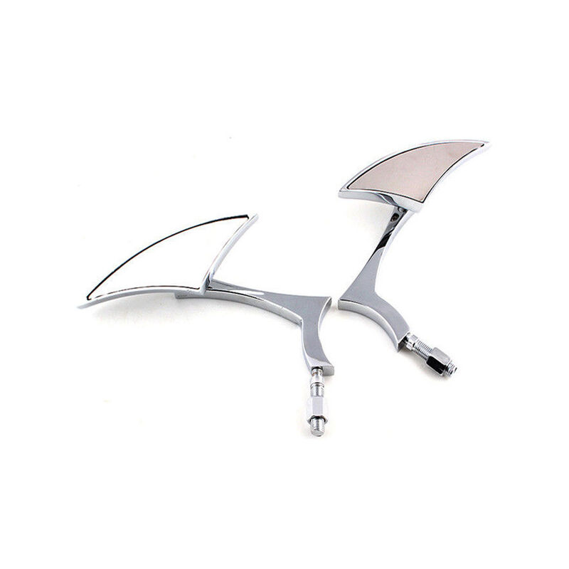 Linghhang - Accessoires de moto, triangle argenté en forme d'éclair, rétroviseur modifié pour moto Harley, rétroviseur de recul pour vélo électrique