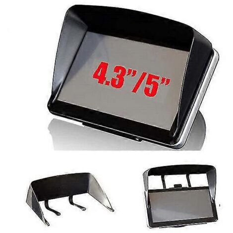 Accessoires de navigation GPS : Pare-soleil universel pour GPS avec cadre de 4,3/5/7 pouces, protection d'écran et de capot, cache de verrouillage de porte (5 pouces).