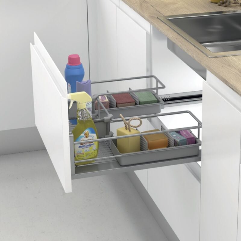 Kit panier avant évier module d'accessoires de nettoyage 60 R.520770