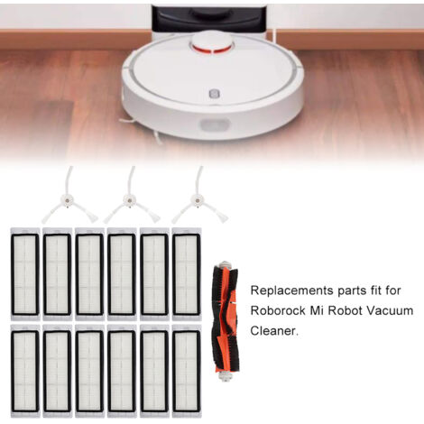 Accessoires de Nettoyeur Automatique Roborock : Brosse Principale, Brosse Latérale et Filtres Haute Performance en ABS, Lot Complet