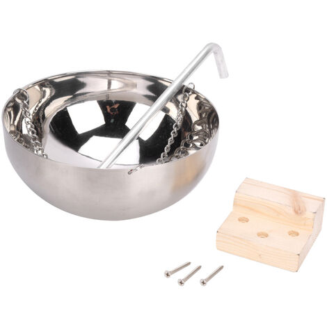 Accessoires de pièce de sauna de support d'huile essentielle de bol d'aromathérapie de sauna d'acier inoxydable de 20cm