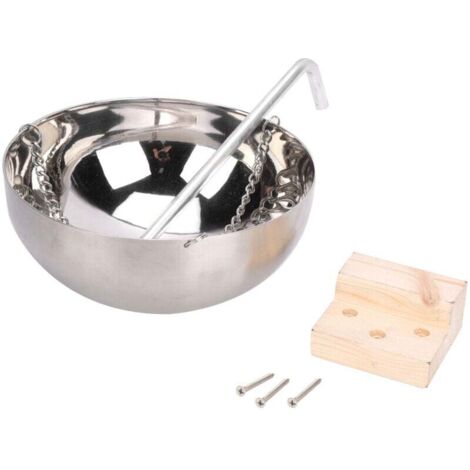 Accessoires de pièce de sauna de support d'huile essentielle de bol d'aromathérapie de sauna d'acier inoxydable de 20cm