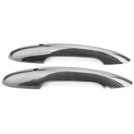 Accessoires de protection de poignée de porte en fibre de carbone avec trou de serrure pour Mini Cooper F55 F56 F54 F60 R55--