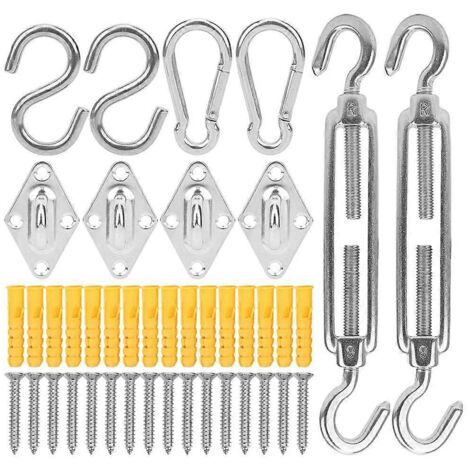 Accessoires de quincaillerie pour auvent de bateau en acier inoxydable : boucle à ressort en forme de losange, crochets à ressort.