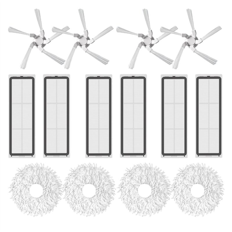 Accessoires de Rechange pour Filtre à Brosse LatéRale et Chiffon de Vadrouille pour Aspirateur Xiaomi Dreame Bot W10