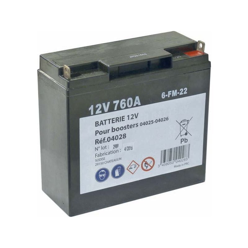 Batterie p/ booster 04025 sodistart - 04028
