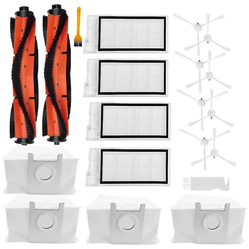 Fei Yu - Accessoires de remplacement pour brosse principale, brosse latérale, filtre, sac à poussière pour aspirateur robot Eve Plus