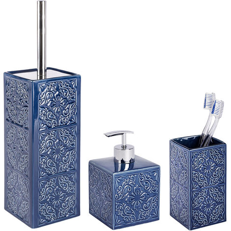 Accessoires de salle de bains CORDOBA BLEU FONCÉ, WENKO