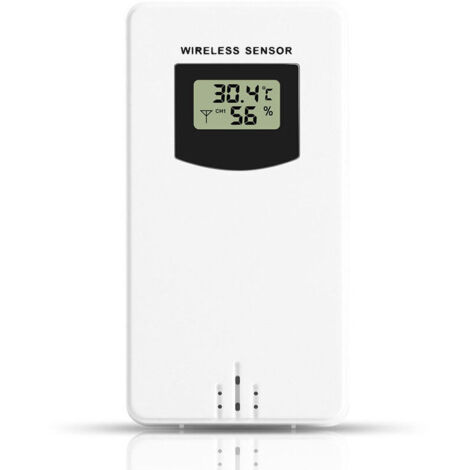 Accessoires De Station Météo, Capteur De Remplacement Extérieur De Moniteur De Température De Sonde De Capteur sans Fil,Blanc neutre--