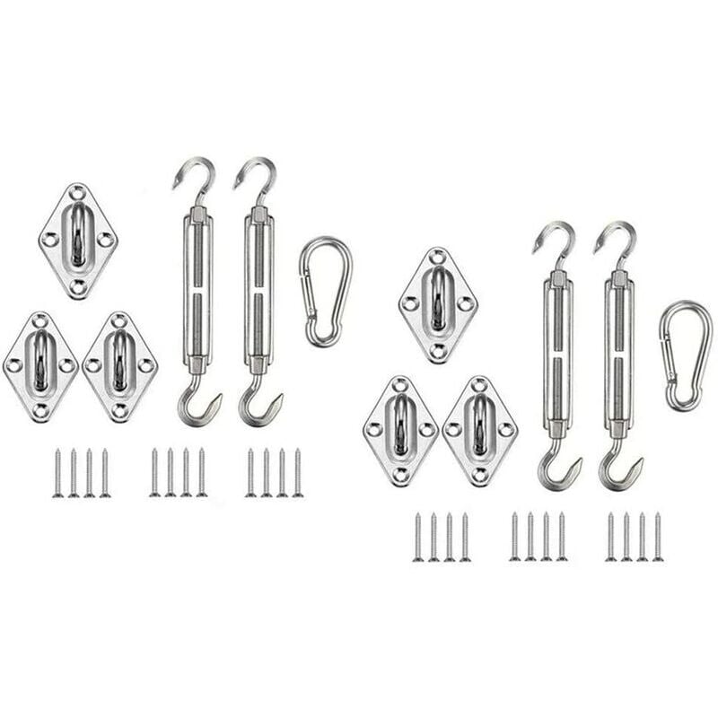Accessoires de voile d'ombrage en acier inoxydable Accessoires de store pour filet d'ombrage Crochet à ressort à boucle diamantée
