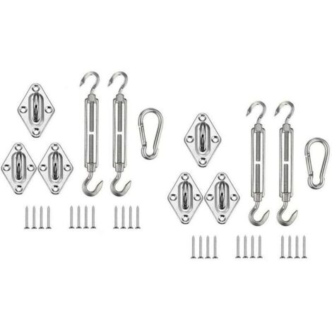 Accessoires de voile d'ombrage en acier inoxydable Accessoires de store pour filet d'ombrage Crochet à ressort à boucle diamantée