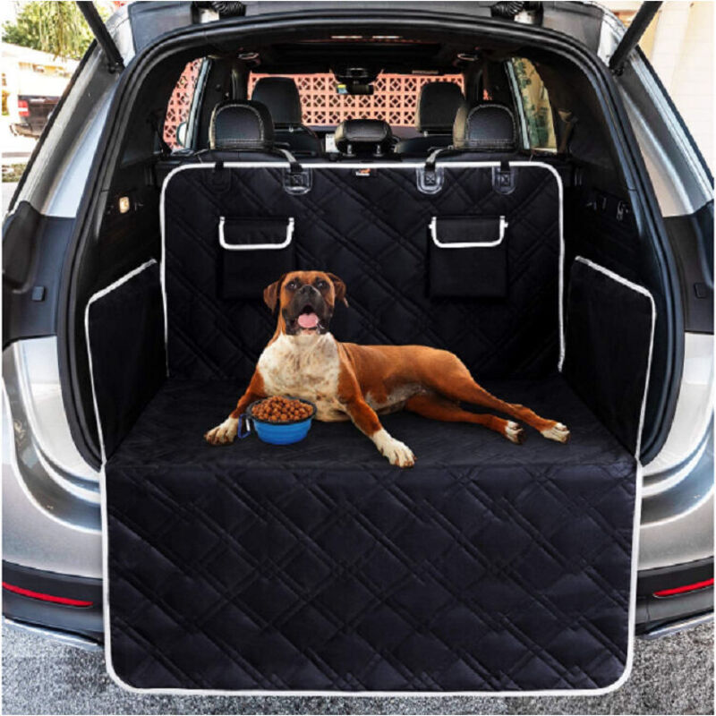 Accessoires de voiture pour chien- Protection Coffre Voiture pour Chien avec Protection latérale Universelle – Tapis de Protection Robuste pour