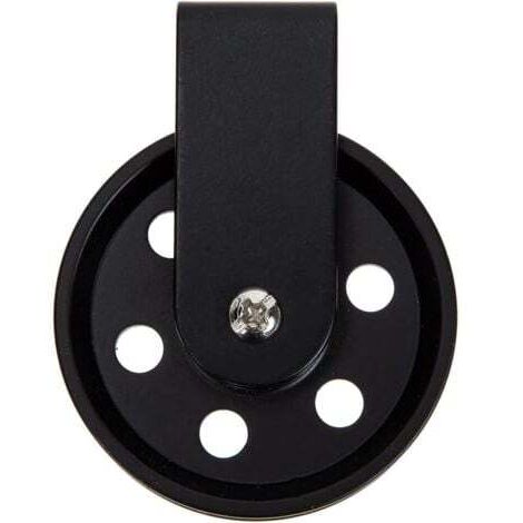 Accessoires D'Éclairage Extérieur Lustre Poulie Roue Pour Lampe Noir Vintage Poulie Câble Poulie Pendentif Luminaires Noir Poulie Roue Corde À Linge Poulie Rustique Poulie