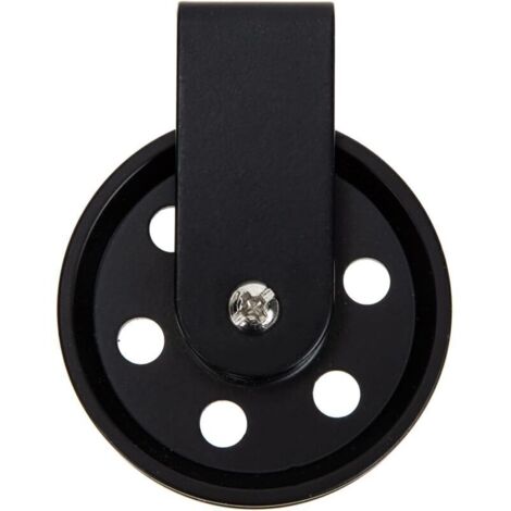 Accessoires D'Éclairage Extérieur Lustre Poulie Roue Pour Lampe Noir Vintage Poulie Câble Poulie Pendentif Luminaires Noir Poulie Roue Corde À Linge Poulie Rustique Poulie