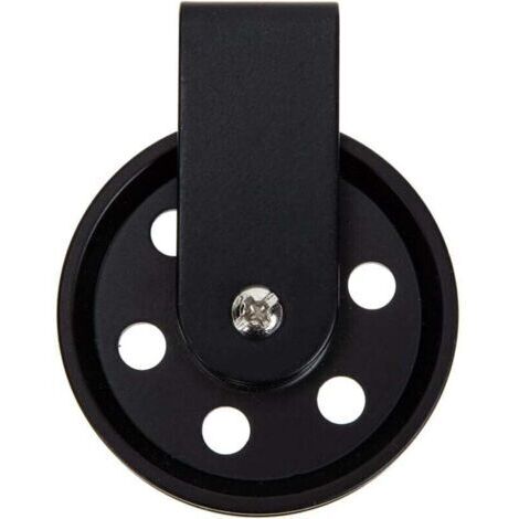 Accessoires D'Éclairage Extérieur Lustre Poulie Roue Pour Lampe Noir Vintage Poulie Câble Poulie Pendentif Luminaires Noir Poulie Roue Corde À Linge Poulie Rustique Poulie
