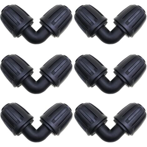 Accessoires d'irrigation,6 Pcs Connecteurs Coudés, Raccord Arrosage 16 mm, Connecteur de Tuyau D'irrigation de Jardin, pour connecteurs d'irrigation de Jardin Tuyau PE