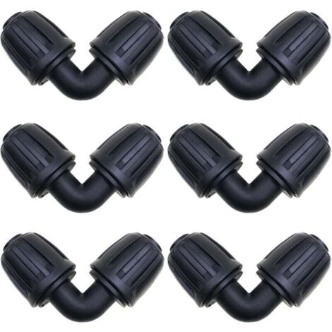 Accessoires d'irrigation,6 Pcs Connecteurs Coudés, Raccord Arrosage 16 mm, Connecteur de Tuyau D'irrigation de Jardin, pour connecteurs d'irrigation de Jardin Tuyau PE