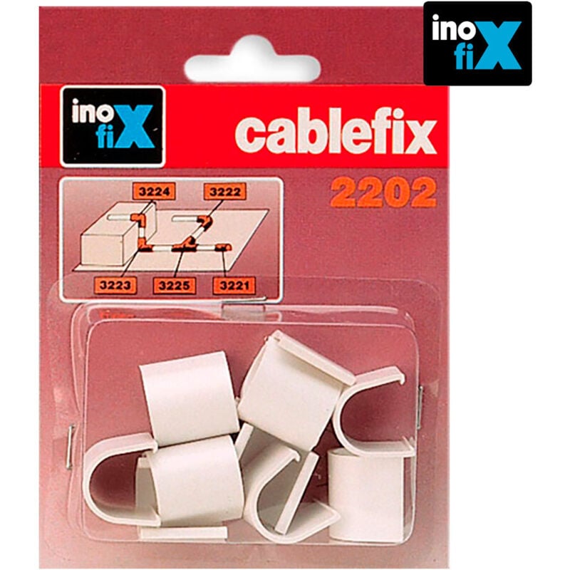 Accessoires droits pour cablefix 2202 blanc 3221-2- - Inofix