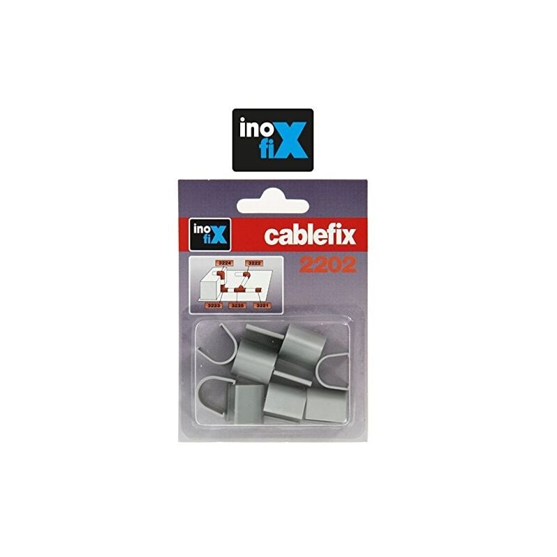 Accessoires droits pour cablefix 2202 gris metallisé 3221-7- - Inofix