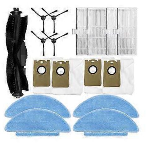 Accessoires et pièces de rechange pour X20 SW+ 11415 : brosse principale, filtre HEPA, chiffon de nettoyage et sac à poussière