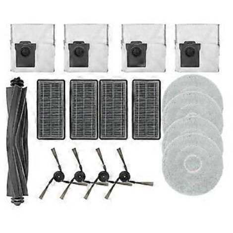 Accessoires et pièces de rechange pour X40 Master : brosse principale, filtre HEPA, chiffon de nettoyage, sac à poussière