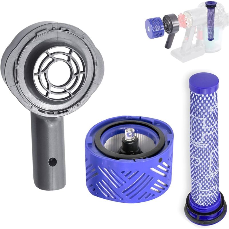 Accessoires filtre pour V6 DC58 DC59 DC61 DC62 DC74 Affairs à vide, Couvercle arrière du moteur + filtre HEPA arrière + remplacement du jeu de filtre