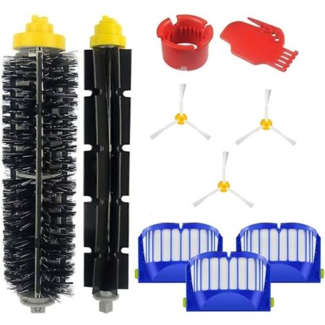 Accessoires kit pour iRobot Roomba 600 série 671 692 694 697 698 650 651 660 690 Rouleau de filtre à brosse balai Pièces de rechange