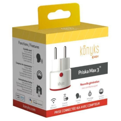 Accessoires maison connectée Konyks Prise electrique Wi-fi + BT 16A connecte 2022 WH