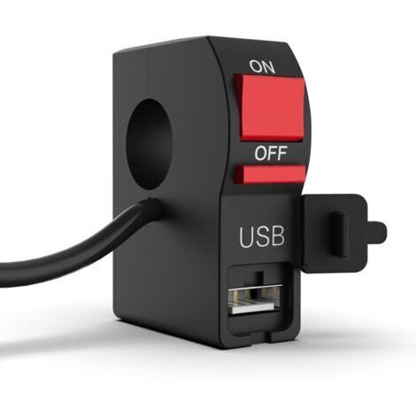 Accessoires moto : interrupteur de phare modifié avec chargeur de téléphone portable USB 12 V 5 A pour moteur, interrupteur d'alimentation pour projecteur