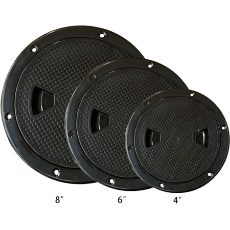 Accessoires nautiques et de yachting : bâches de pont, plaques de pont noires en nylon à pois en forme d’éventail (4/6/8 pouces), plaques de pont à pois en forme d’éventail (8 pouces)