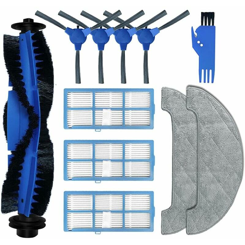 Accessoires Pièces de Rechange pour Robot aspirateur Proscenic 850T, Ultenic D5s Pro, Ultenic D5s Pro+, Uoni S1, 1 Brosse Principale, 4 brosses