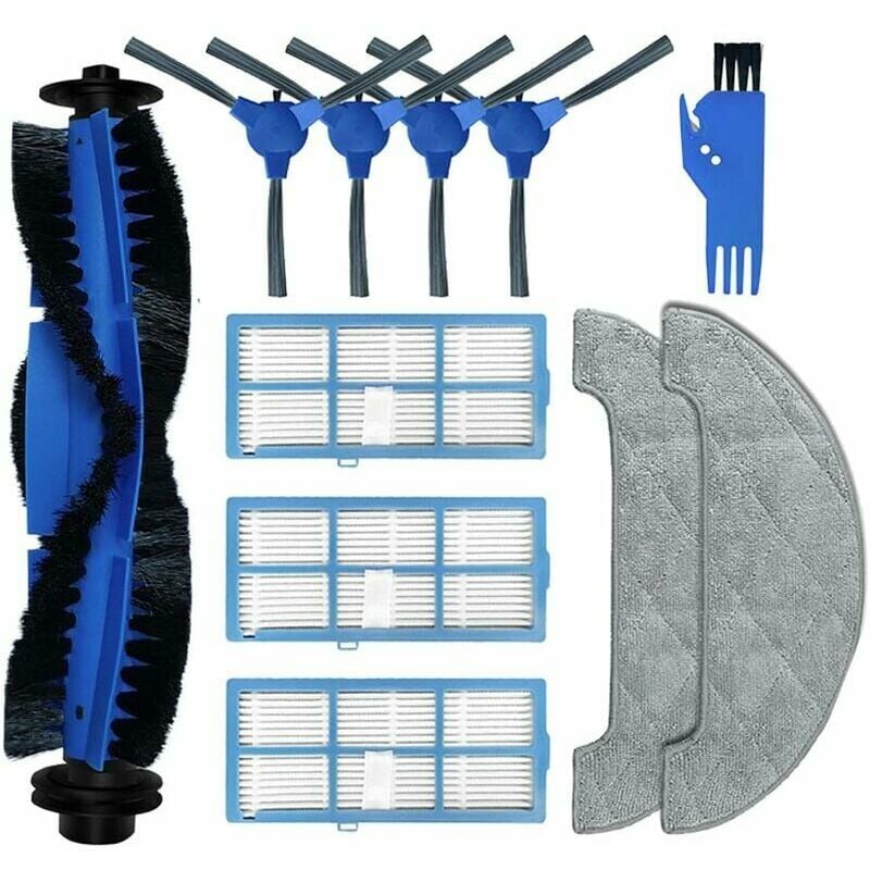 Accessoires Pièces de Rechange pour Robot Proscenic 850T, Ultenic D5s Pro, Ultenic D5s Pro+, Uoni S1, 1 Brosse Principale, 4 brosses latérales, 3