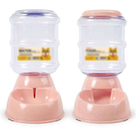 Accessoires pour animaux de compagnie - Ensemble d'alimentation pour chats - Gamelle pour chat - Bac à nourriture pour chat - Grande capacité 3,8 L - Distributeur automatique de croquettes
