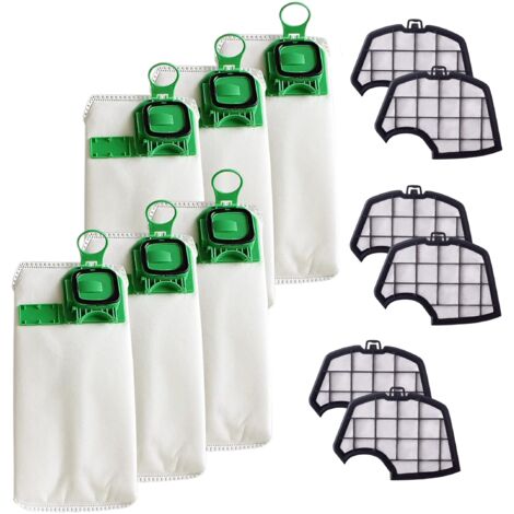Accessoires pour aspirateur, accessoires Vorwerk VK140, 6 sacs à poussière, 6 filtres moteur