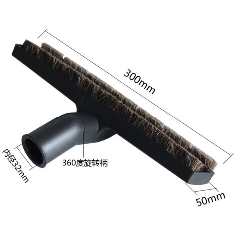Accessoires pour aspirateur : embout, tête de brosse de sol en crin de cheval composite, diamètre intérieur de l'interface de la tête de brosse : 32 mm