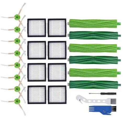 Accessoires pour aspirateur robot iRobot Roomba i7 E5 E6 série i : filtre HEPA, brosse latérale, brosse principale